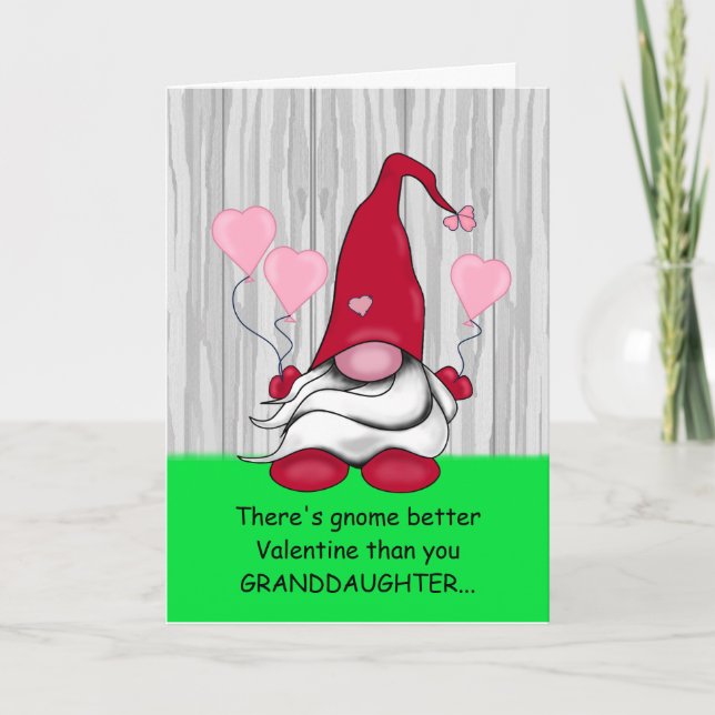 Carte Grandgirl Gnome Valentine's Card (Devant)