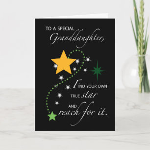 Carte Grandgirl Graduation Star Félicitations