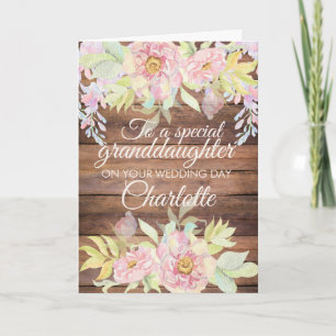 Carte Grandgirl Rustic Mariage Félicitations