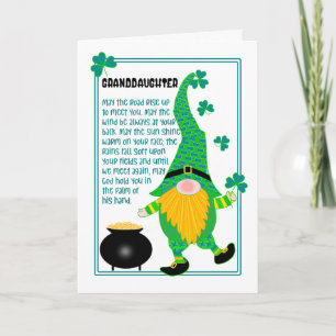 Carte Grandgirl St Patrick's Leprechaun Celtic Card