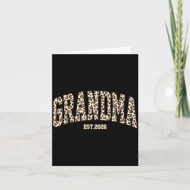 Carte Grandma Est 2026 Grandma To Be New Grandma 2026  (Devant)