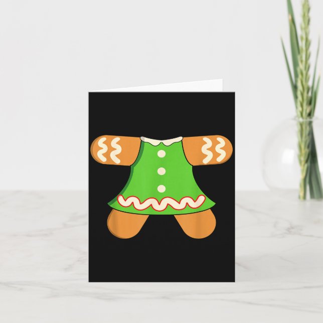Carte Grandma Gingerbread Man Costume Matching Christmas (Devant)