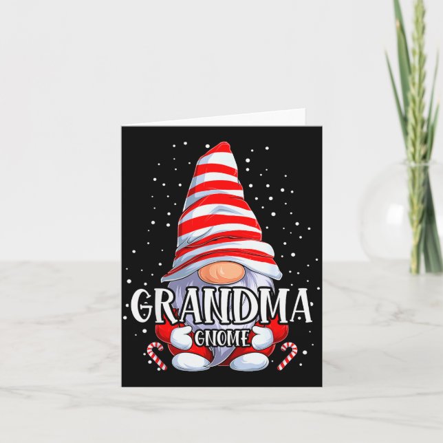 Carte Grandma Gnome Christmas Pajamas Matching Family Gr (Devant)