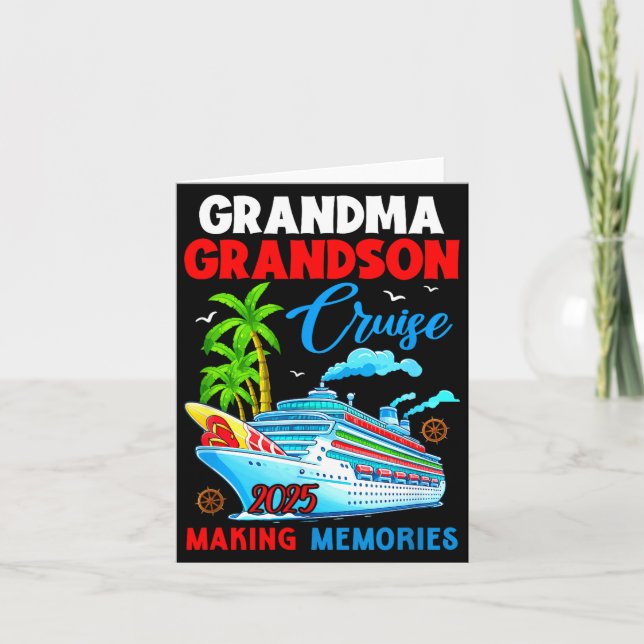 Carte Grandma Grandson Cruise 2025 Memories Christmas Fa (Devant)