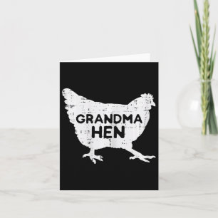 Carte Grandma Hen Chicken Mères Fête Agricole Nana M