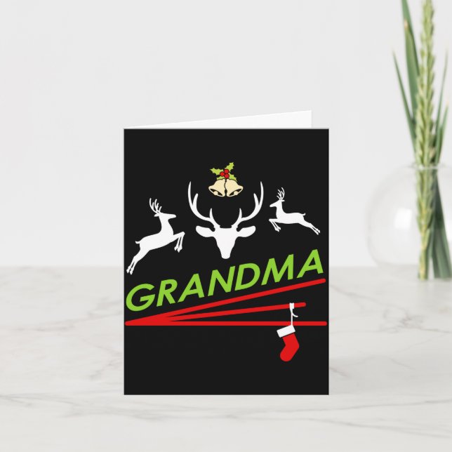 Carte Grandma Reindeer Hoof Prints Christmas  (Devant)