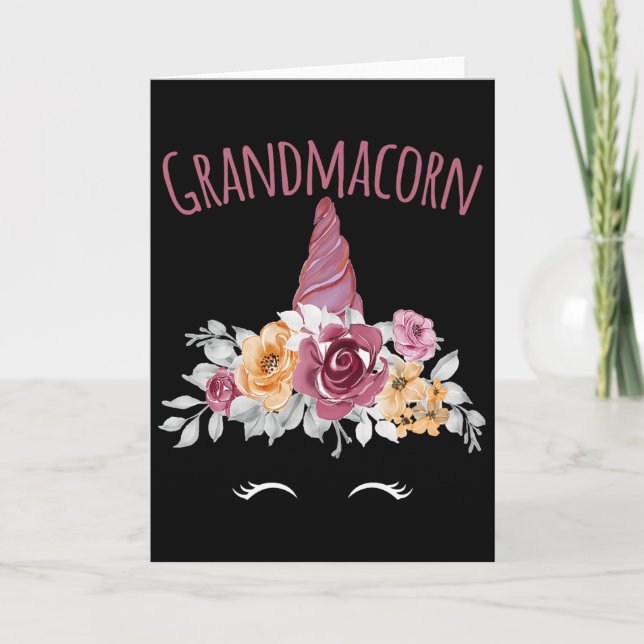 Carte Grandmacorn Unicorn Grandma Premium  (Devant)