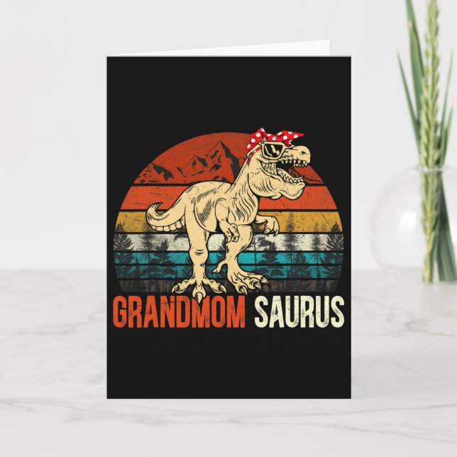Carte Grandmomsaurus T Rex Dinosaure Grand-mère Saurus M (Devant)