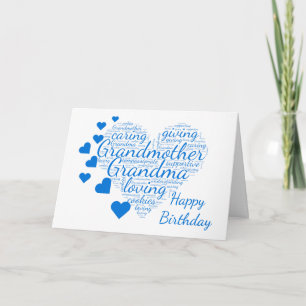 Carte Grandmother Inspational Birthday Heart