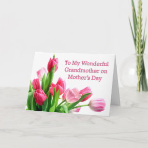Carte Grandmother Mother's Day Tulips
