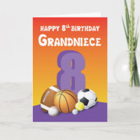 Grandniece 8e anniversaire Sports Balls