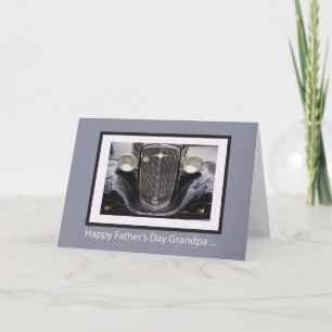 Carte Grandpa Fête des pères voiture classique
