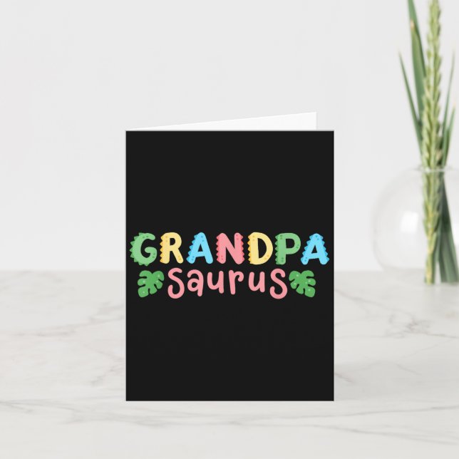 Carte Grandpa Saurus Enfants Dinosaur Anniversaire Famil (Devant)
