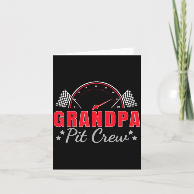 Carte Grandpa T Crew Race Car Driver Birthday Party Raci (Devant)
