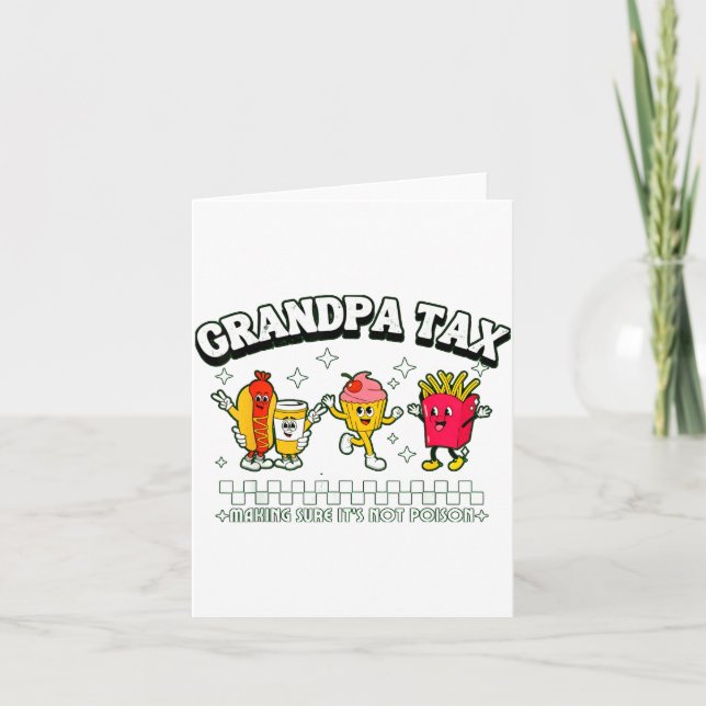 Carte Grandpa Tax Funny Grandpa Humorous Gift For Grandp (Devant)