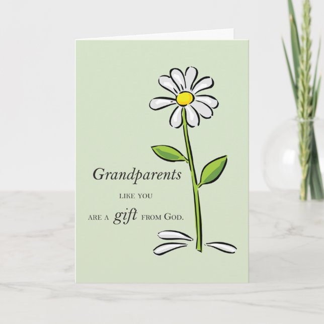 Carte Grandparents Venin from God Daisy Religious (Devant)