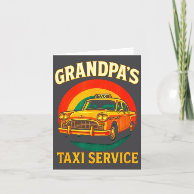 Carte Grandpa's Taxi Service - Funny Driver Lover  (Devant)