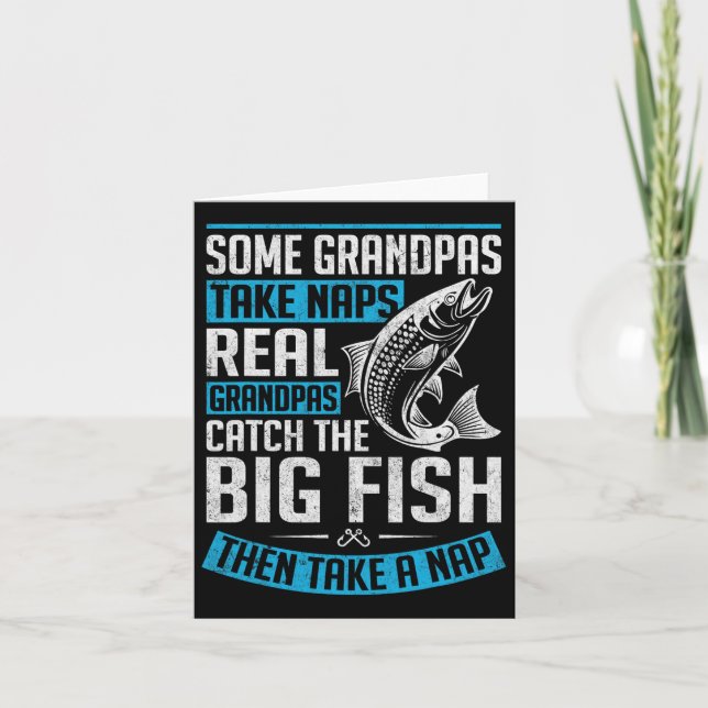 Carte Grandpas Vraie Capture Gros Poisson Drôle Pêche Gr (Devant)