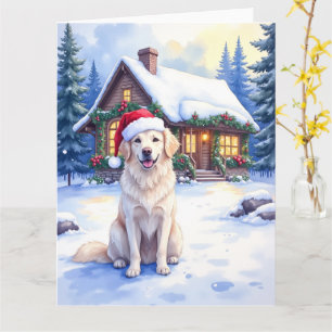 Carte Grands Pyrénées Chapeau de Père Noël Lodge de Mont