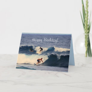 Maison Cartes De Voeux Papeterie Joyeux Anniversaire Petite Planete Beach Surf Blanc Carte De Vœux Avec Enveloppe