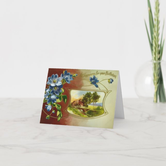 Carte Grands Violets Bleus Violets Pourpres Sérénité Pay (Devant)