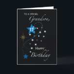 Carte Grandson 17e anniversaire Star Inspirational Black<br><div class="desc">Une collection d'étoiles apparaît sur la couverture de cette carte noire. Si vous voulez envoyer une carte de voeux inspirante à votre cher petit-fils qui aura bientôt 17 ans,  alors ce serait votre meilleur choix.</div>