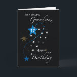 Carte Grandson 17e anniversaire Star Inspirational Black<br><div class="desc">Une collection d'étoiles apparaît sur la couverture de cette carte noire. Si vous voulez envoyer une carte de voeux inspirante à votre cher petit-fils qui aura bientôt 17 ans,  alors ce serait votre meilleur choix.</div>