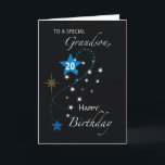 Carte Grandson 20e anniversaire Star Inspirational Black<br><div class="desc">Les petits-fils sont des gens inspirants,  c'est pourquoi ils méritent cette carte d'anniversaire inspirante pour célébrer leur 20e anniversaire. Quand votre petit-fils fêtera bientôt sa fête,  vous devez obtenir cette carte dès maintenant.</div>