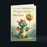Carte Grandson 2e anniversaire mignon Dragon tenant le b<br><div class="desc">Célébrez le 2e anniversaire de votre petit-fils avec ce modèle de dragon fantaisiste, avec un dragon vert gai tenant un ballon orange vif. Des tons doux et magiques préparent le terrain pour un imaginaire doux et joyeux qui saisit l'émerveillement d'un deuxième tour. Un choix qui fait chaud au coeur pour...</div>