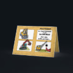 Carte Grandson 2e anniversaire Personnaliser Nom Camions<br><div class="desc">Ces camions sont remplis d'action et seront aimés par votre petit-fils à son 2e anniversaire ! Célébrez-le avec lui et faites-lui savoir que vous l'avez DIG en ajoutant son nom sur le devant !</div>