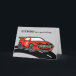 Carte Grandson Anniversaire Age 3 Red Sports Voiture<br><div class="desc">Montez dans cette voiture de sport rouge et zoomez sur la célébration du 3e anniversaire de votre petit-fils pour l’accueillir. Son âge est indiqué sur le côté de la carte. Faites-le maintenant pour le saluer lors de sa journée spéciale.</div>