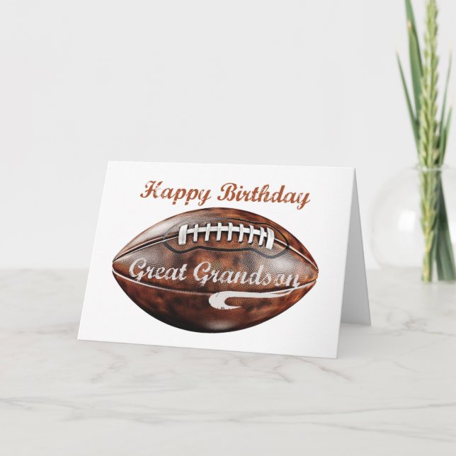 Carte Grandson Anniversaire Grunge Large Football (Devant)