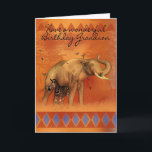 Carte Grandson Birthday Card With Elephant Butterfly And<br><div class="desc">Grandson Birthday Card With Elephant Butterfly And Zebra</div>