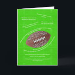 Carte Grandson Birthday, les joues aux bains<br><div class="desc">Les joues de foot pour grandson birthday. A football field with a thrown football football and lots of terrible football jokes.  A football player or a fan will get a huge kick out of this card ! Copyright Norma Cornes.</div>
