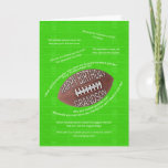 Carte Grandson Birthday, les joues aux bains<br><div class="desc">Les joues de foot pour grandson birthday. A football field with a thrown football football and lots of terrible football jokes.  A football player or a fan will get a huge kick out of this card ! Copyright Norma Cornes.</div>