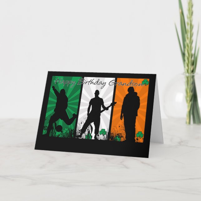 Carte Grandson Birthday On St. Patrick's Day Card (Devant)