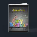 CARTE **GRANDSON** ÉCRIRE EST AU MUR ANNIVERSAIRE<br><div class="desc">DITES À VOTRE ***GRANDSON*** COMBIEN VOUS LUI SOUHAITEZ UN "ANNIVERSAIRE TRÈS HEUREUX" MERCI D'AVOIR ARRÊTÉ PAR 1 DE MES 8 MAGASINS ! !</div>