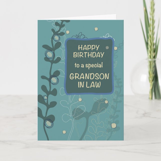 Carte Grandson en droit Jour d'anniversaire religieux De (Devant)