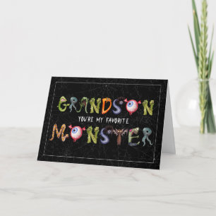 Carte Grandson Favori Monster Funny Halloween