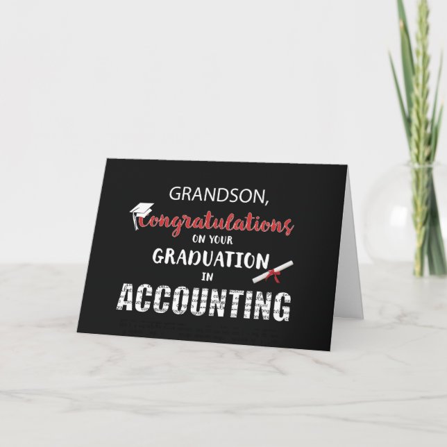 Carte Grandson, Félicitations pour la graduation en comp (Devant)