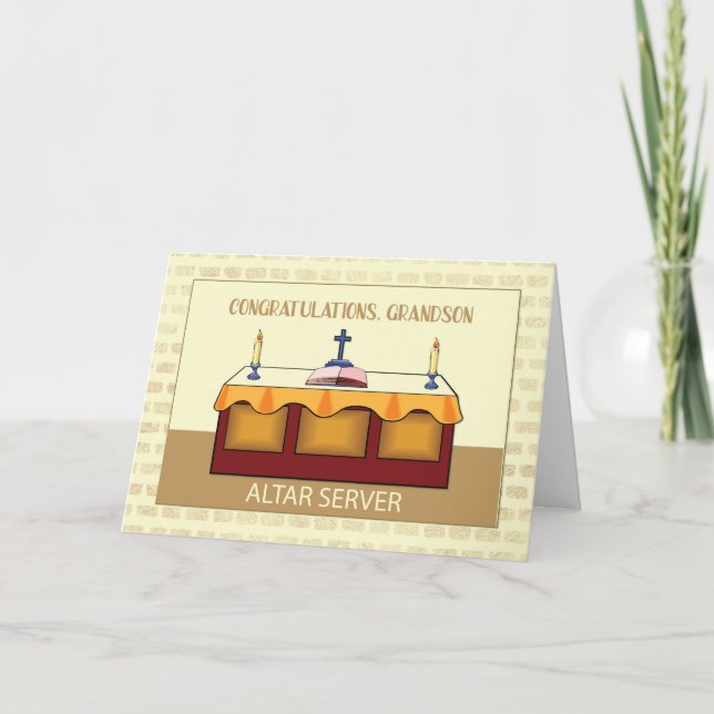 Carte Grandson Félicite le serveur d'autel catholique (Devant)