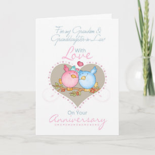 Carte Grandson & Grandgirl-in-Law Anniversaire Card W