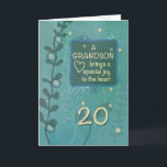 Carte Grandson Religieux 20e Anniversaire Main verte des<br><div class="desc">Express 20e anniversaire salutations à un petit-fils spécial aujourd'hui. Donne-lui cette carte quand il fêtera bientôt son 20e anniversaire. Cette carte lui rappelle qu'il est une bénédiction et lui fait savoir qu'il est grandement aimé.</div>