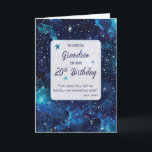 Carte Grandson Religious 20th Birthday Stars en Galaxy<br><div class="desc">Tourner 20 est une étape cosmique ! Cette carte capture l'essence de l'occasion,  mettant l'accent sur l'unicité de votre petit-fils dans le grand plan de Dieu. Une célébration céleste pour cet âge spécial.</div>
