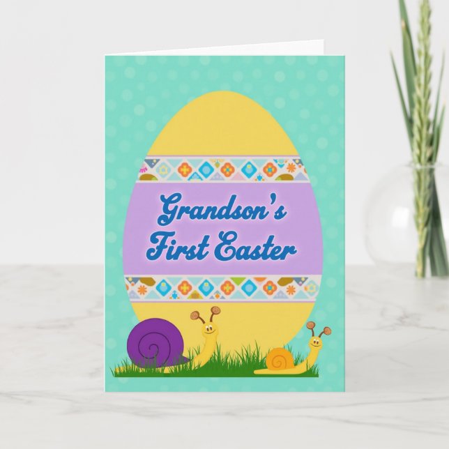Carte Grandsons First Easter Greeting Card (Devant)
