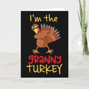 Carte Granny drôle dinde appariement famille groupe Than