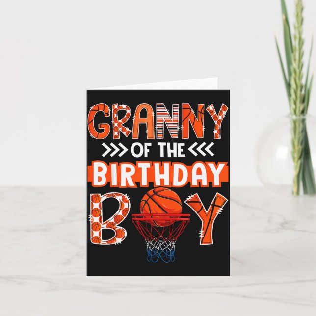 Carte Granny Of The Birthday Boy Basketball Lover Matchi (Devant)
