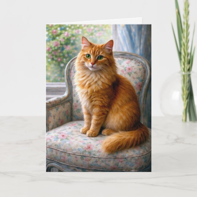 Carte Granny’s Chair, Cat Blank Card (Devant)