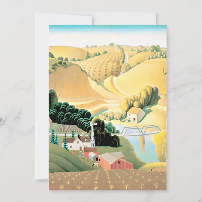 Carte Grant Wood - Stone City, Iowa (Devant)