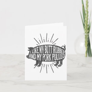 Carte Graphique Bbq Drôle J'Aime Mon Bouton Et Ma Por